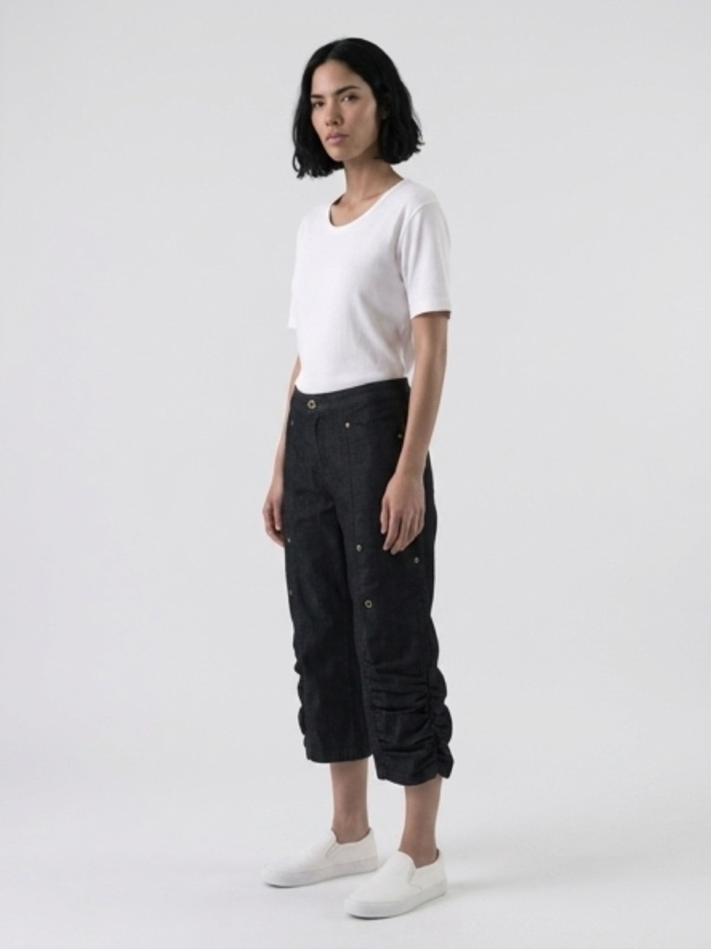 Women’s Black Cargo Capris - Lightweight Summer Pants